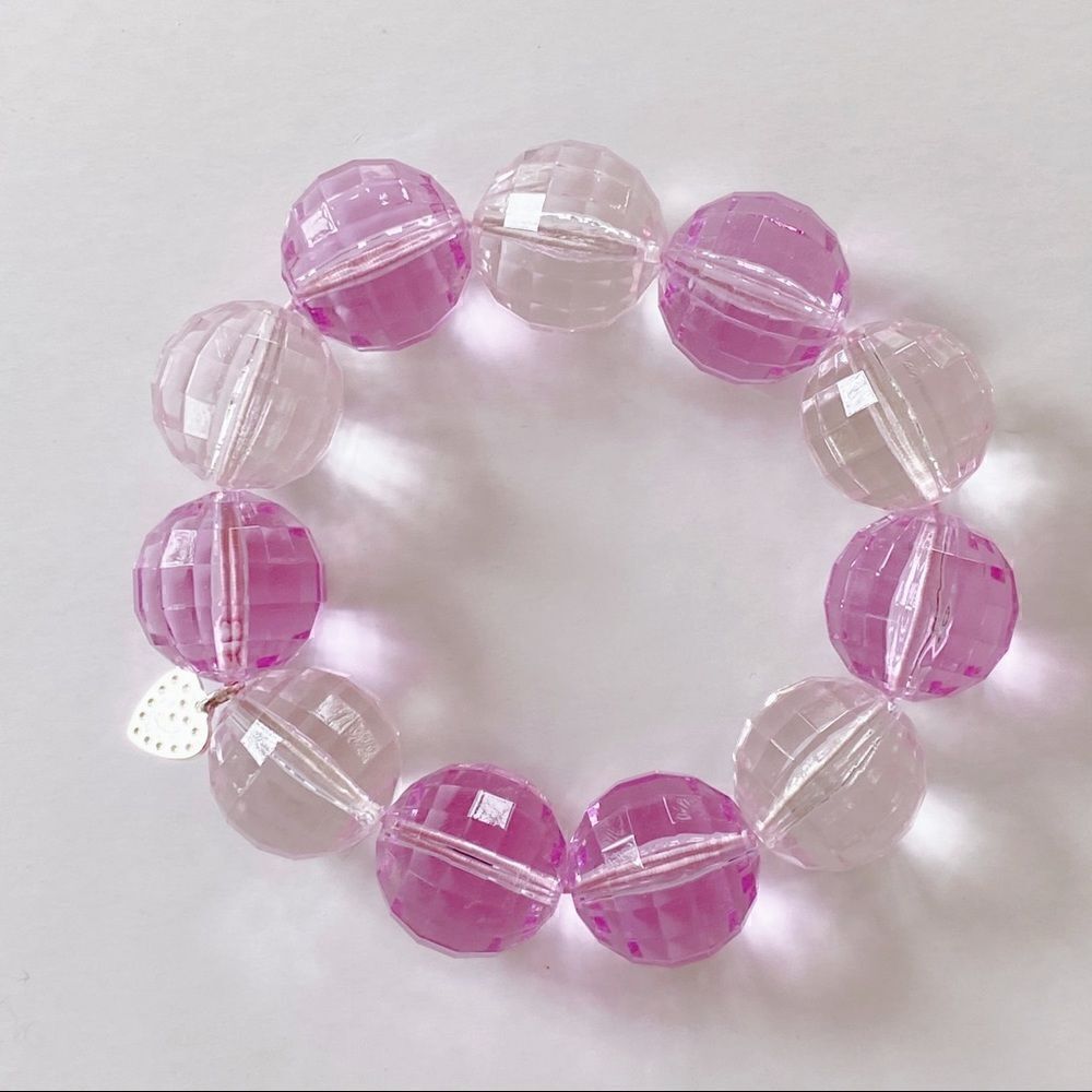 Stella & Dot Girl’s Beaded Bracelet Purple Clear